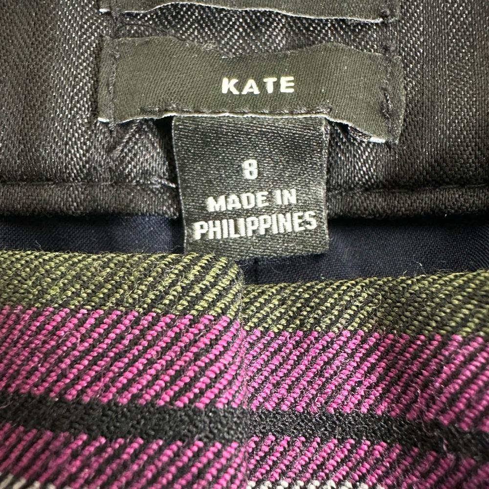 J. Crew Kate straight-leg pant in pink Stewart tartan plaid wool blend - Picture 9 of 11